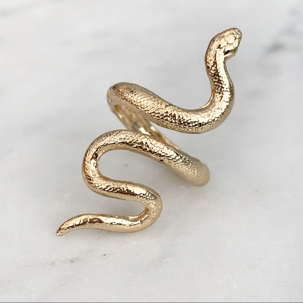 Snake Statement Ring - Gold
